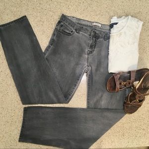 Free People gray straight leg jeans!